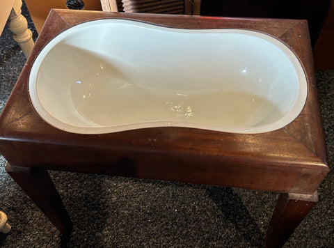 Baby's Bath with lid. Mahogany.  For Sale £45