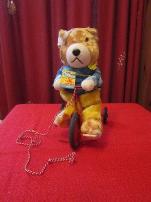 Sold (1958) Pam Howells design Bear on a bicycle