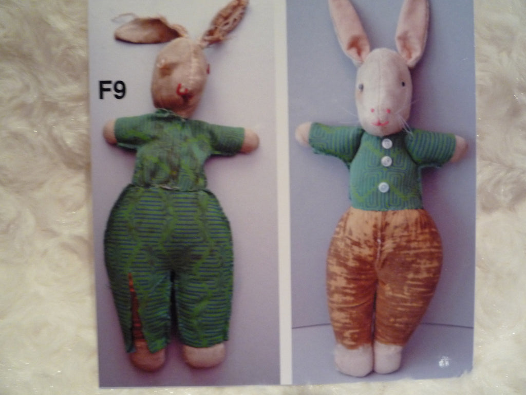 Merrythought Rabbit SOLD (1938) Label 2 Rabbit £25. Charity Auction – Grandma's Teddies