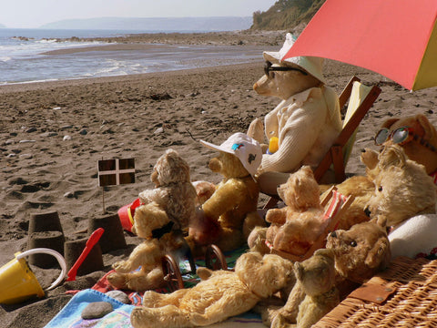 A 2nd group of bears at the seaside in Cornwall